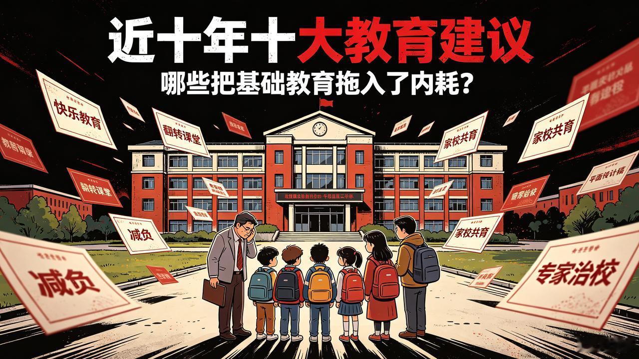 十条脱离现实的教育提议，拖垮千万师生家庭无数家长整日陷入升学焦虑，在岗教师