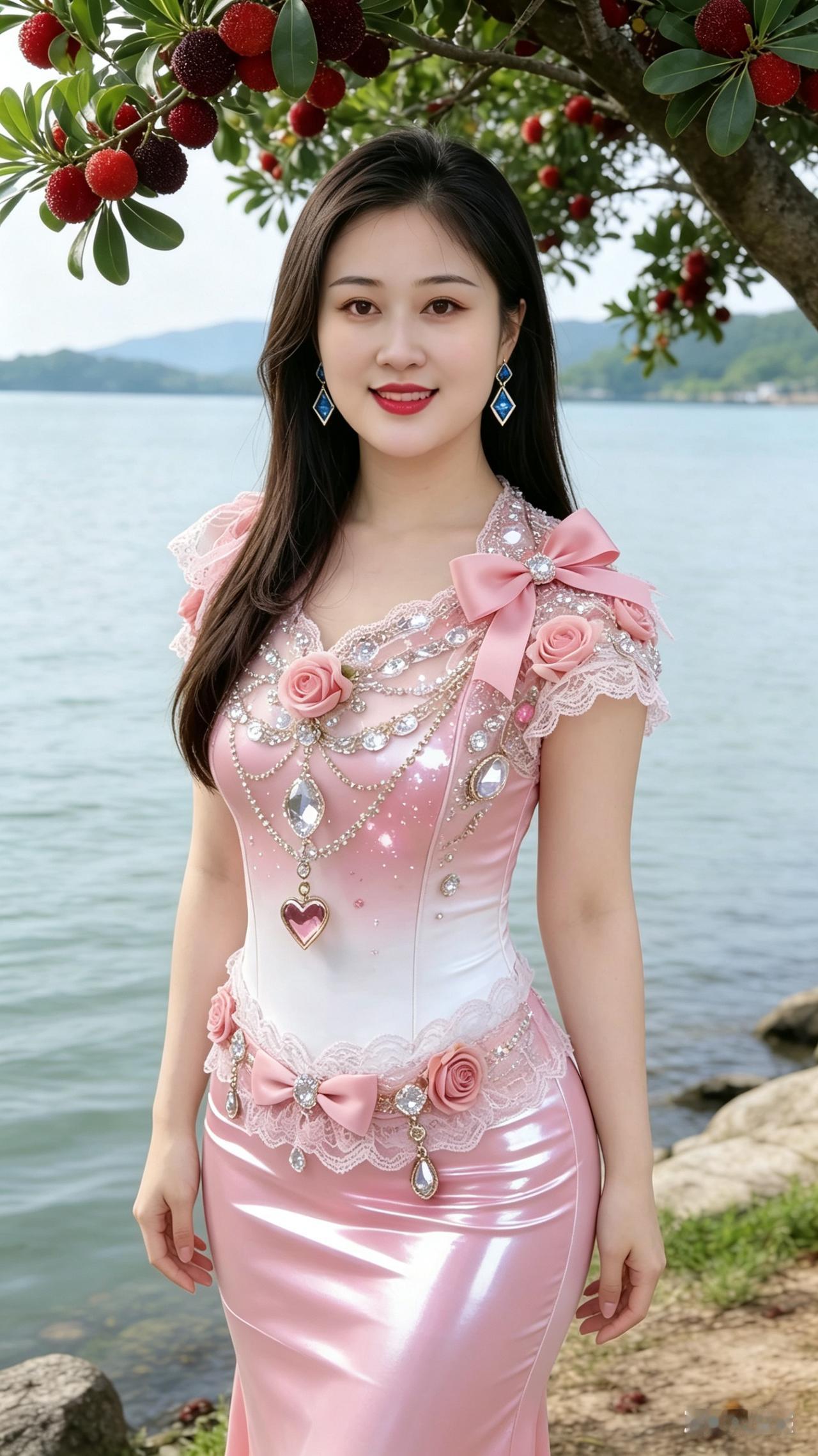 君言众士不能双，浅愧容颜未有光。只借山川风景好，方能入眼惹君赏。