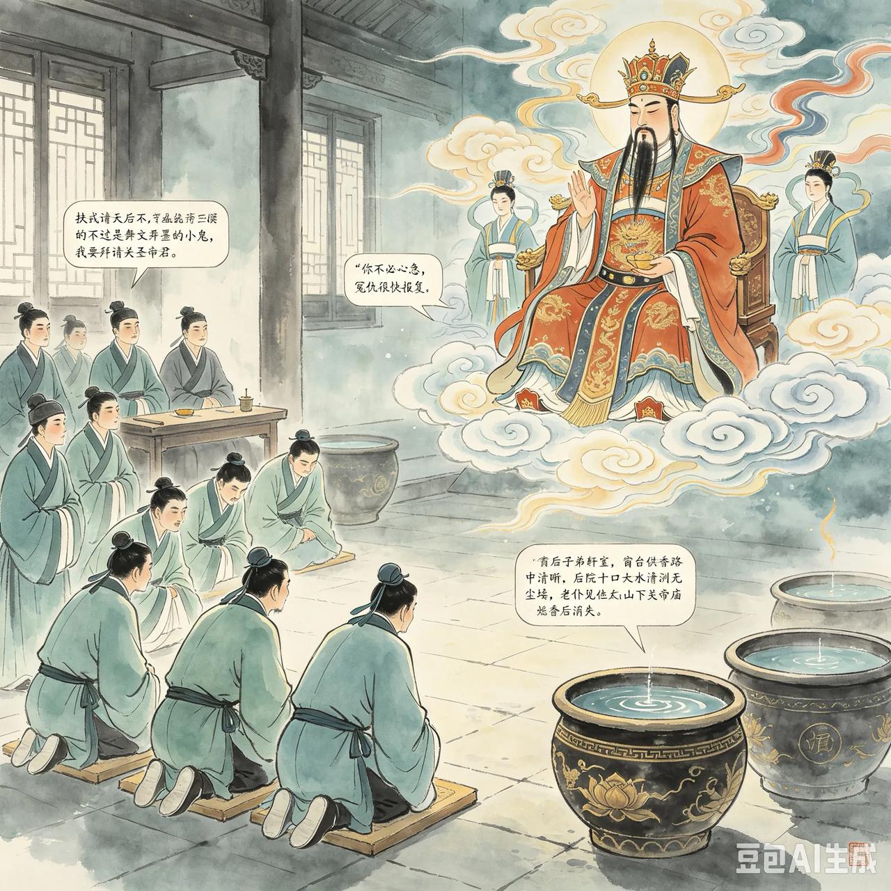 清朝时，桐城的太史姚孔铁在北直隶一位道员的官署里，看人请扶乩的仙神决断事情。官署
