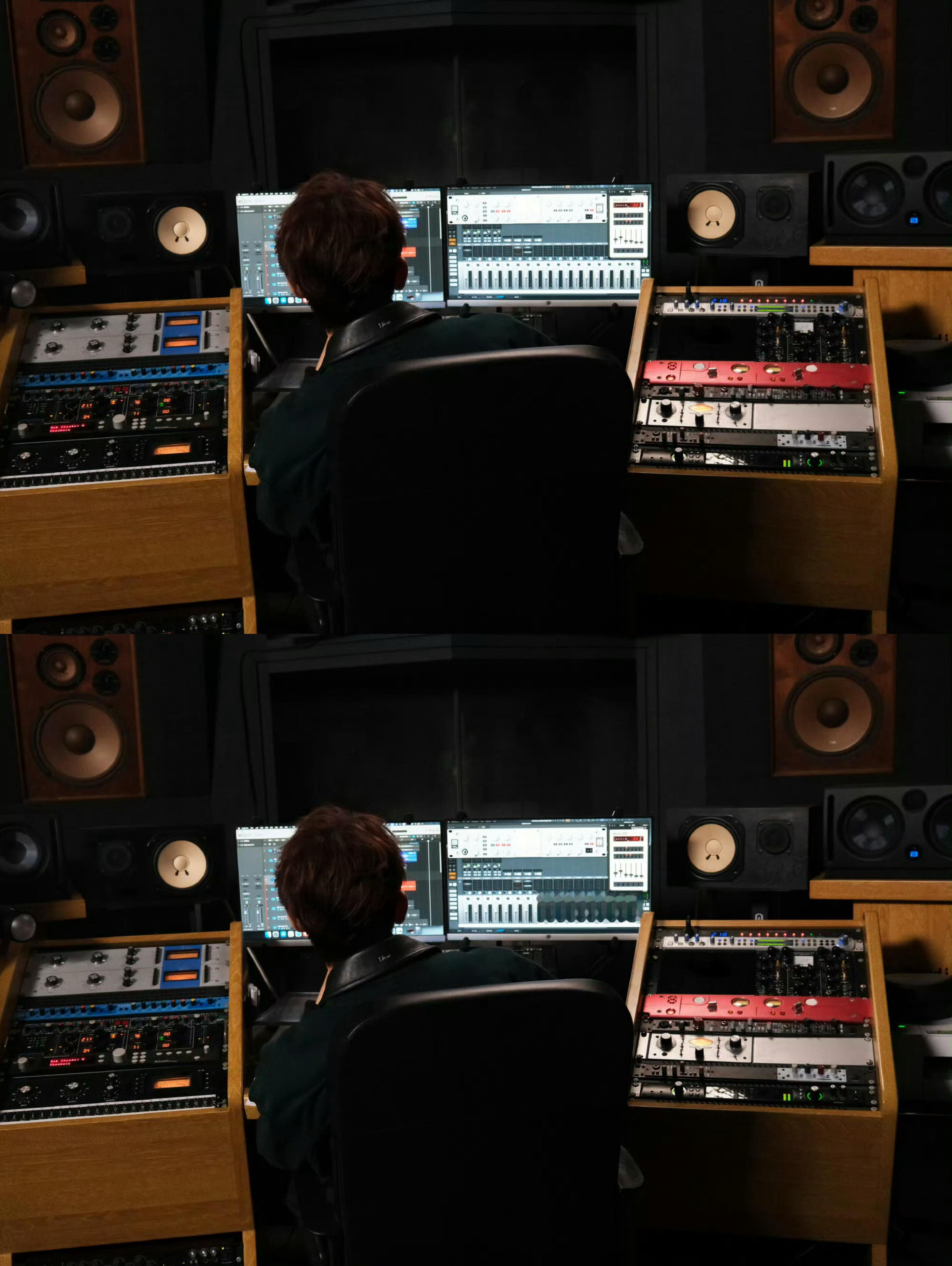 邓为配音花絮照掉落邓为新鲜配音花絮照掉落专注的为子真迷人