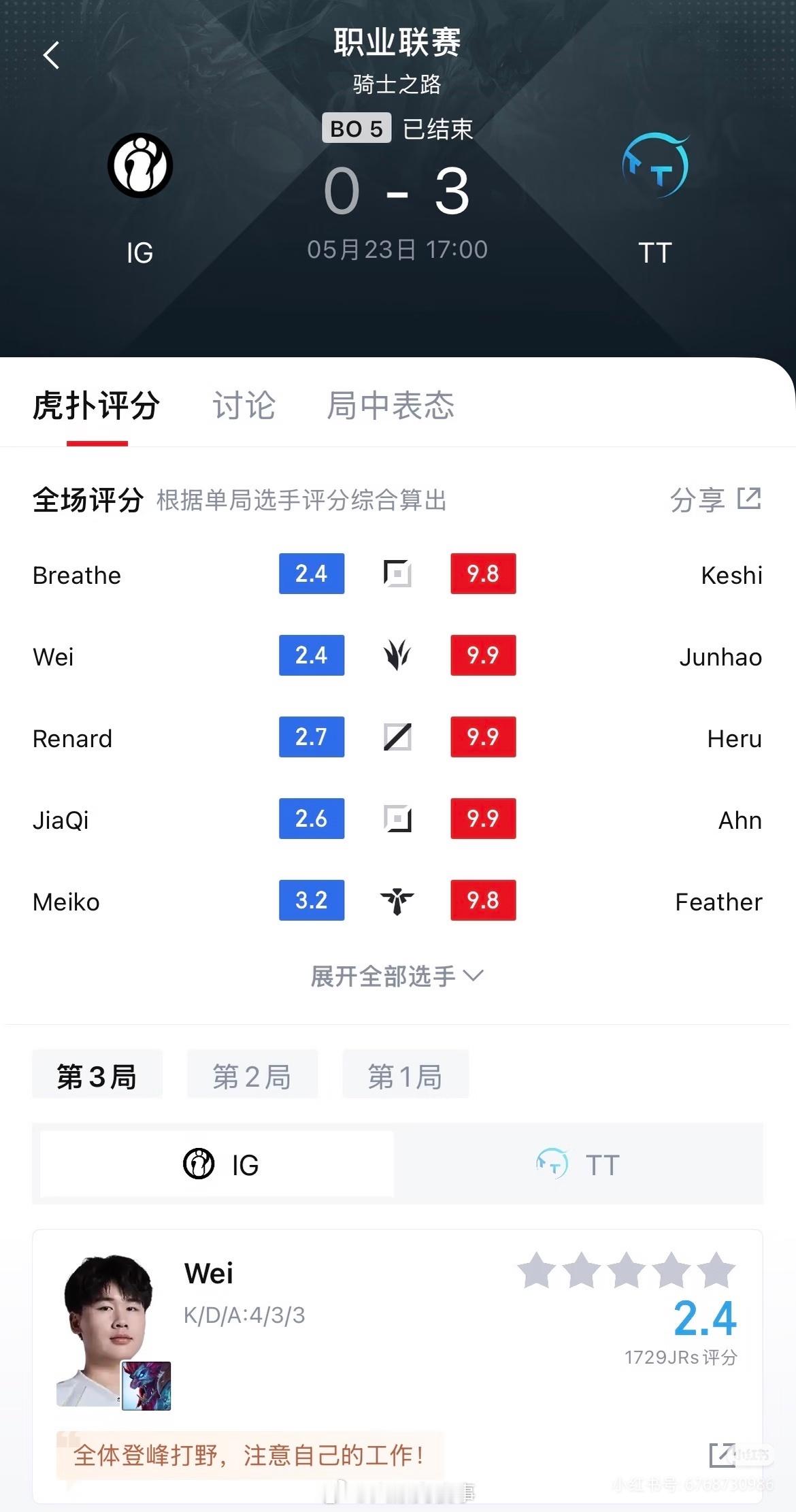LPL这边没什么其他消息了，WBG和IG都跌进了涅槃组。