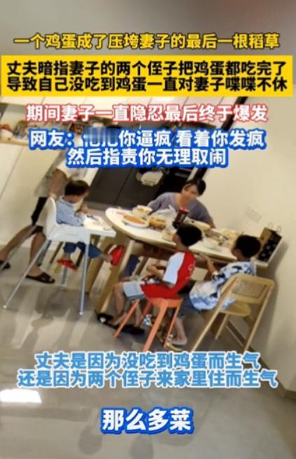 “这男人火了！”女子从广东远嫁四川，暑假侄子过来玩，没想到，丈夫竟然因为没吃到鸡
