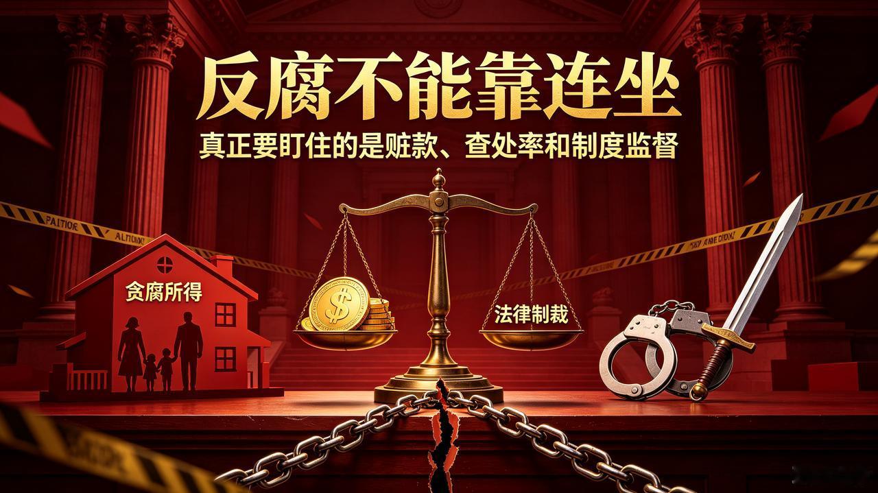 反腐要盯住“赃款和查处率”，而非空谈法治、排斥连带约束近期，有法学专家提出