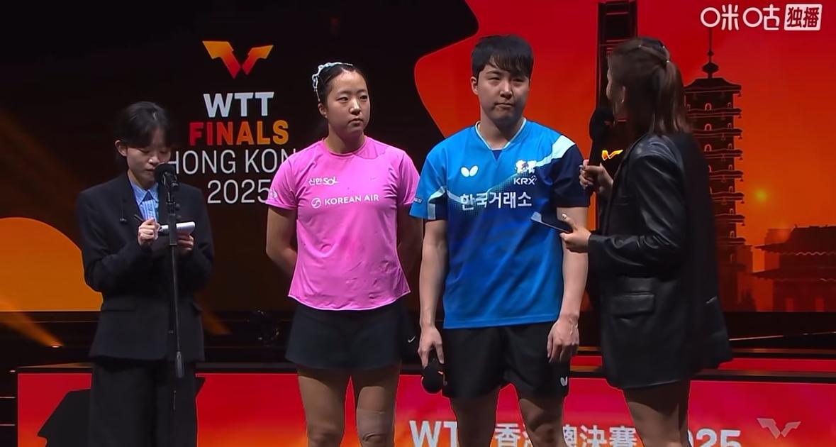 申裕斌/林钟勋夺冠后都表示希望运动员不要受伤香港总决赛，混双决赛中申裕斌/林