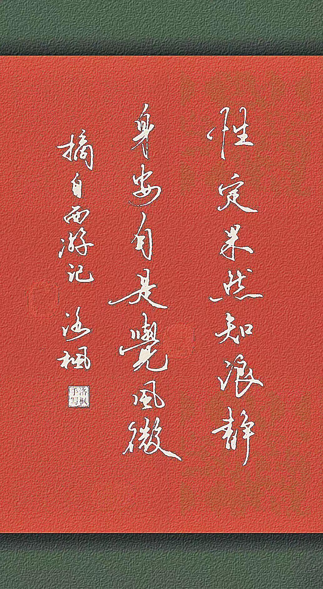 性定果然知浪静身安自是觉风微传统文化古诗词每天学习一点点抖音书法