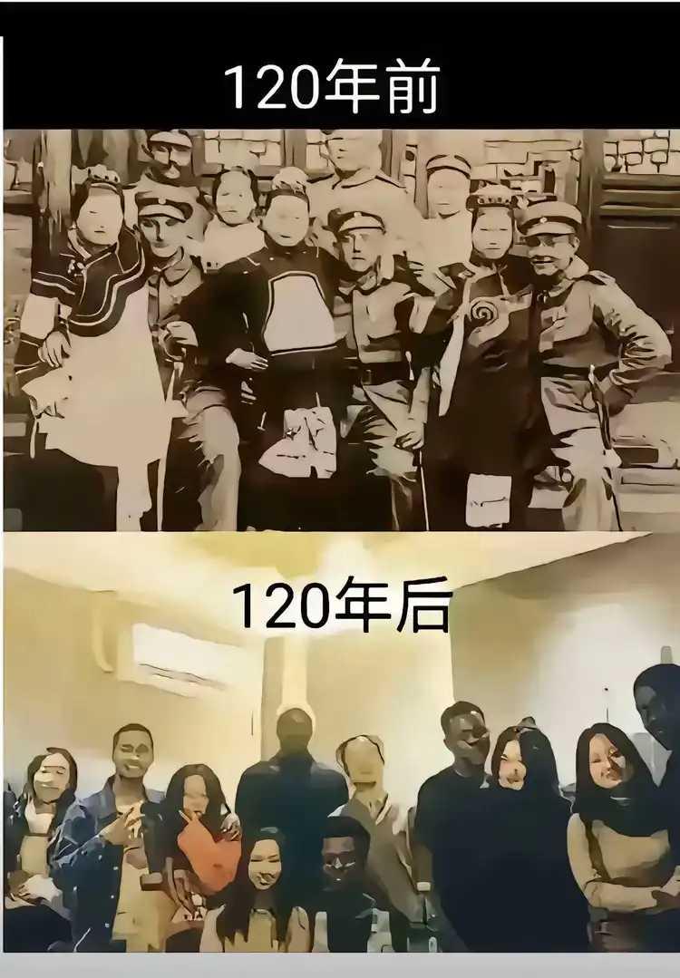 这一张图片很刺人心！120年前，八国联军凭着船坚炮利，打进大清，任意玩弄着女性