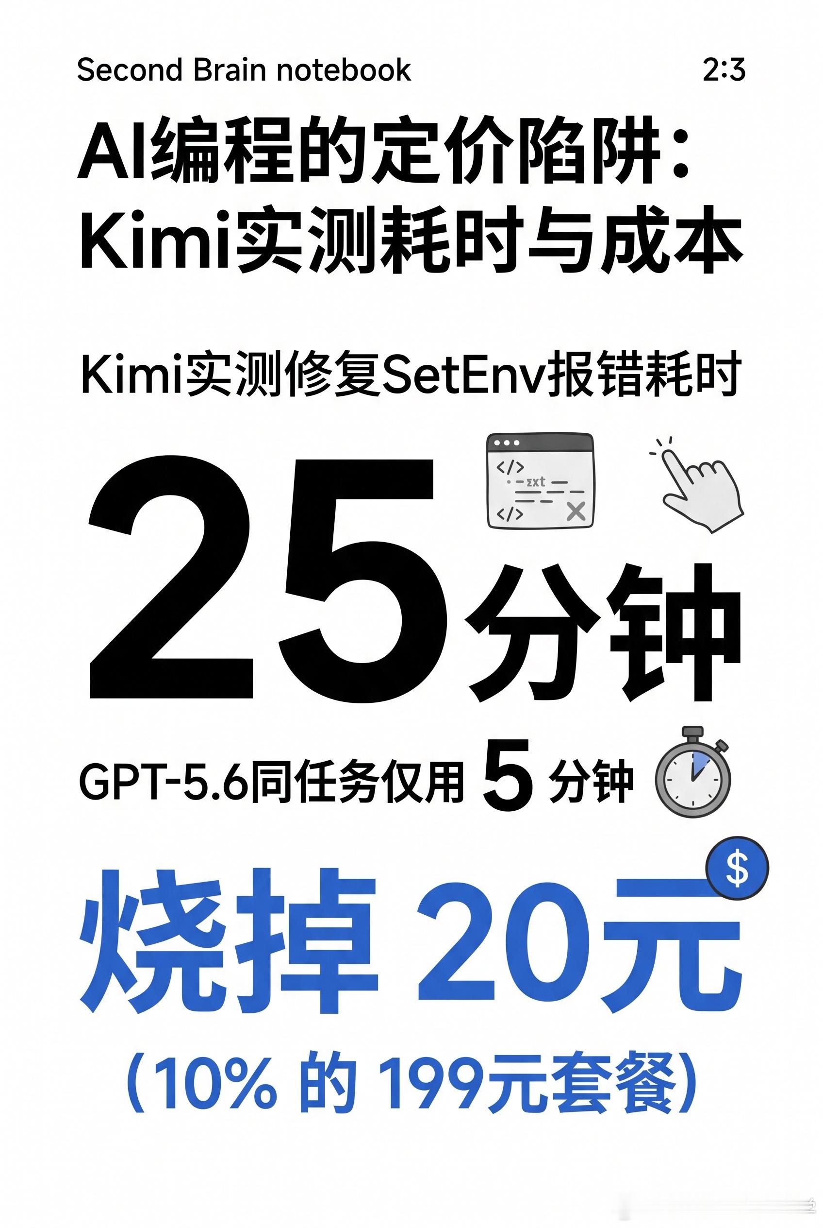 【Kimi K3实测：25分钟搞定GPT5分钟的事】博主拿Kimi最新...