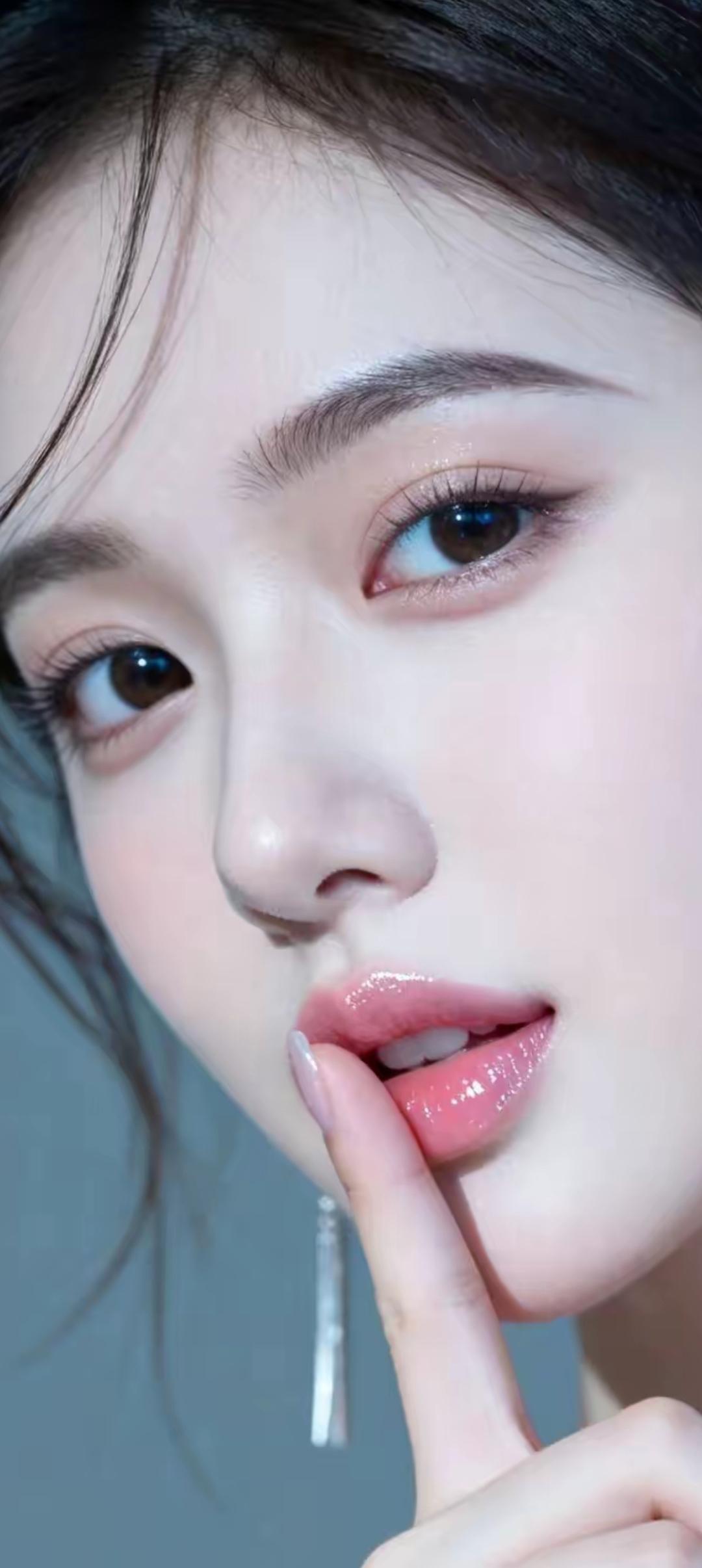 “温柔眼波，轻启朱唇，一抹红唇的诱惑”💄👄💋
