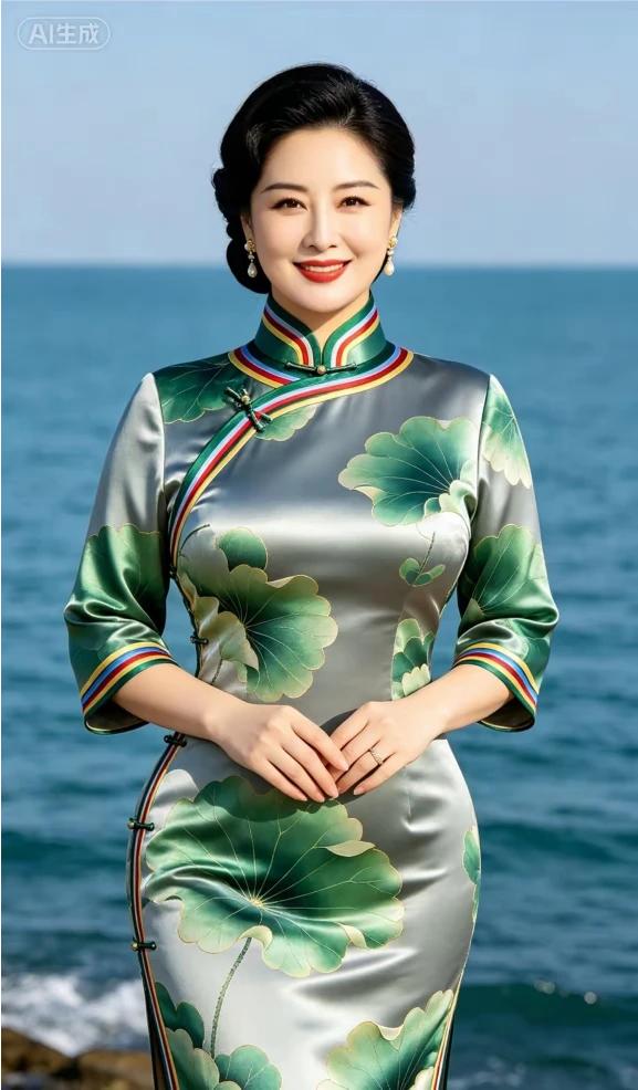 雍容华贵，端庄典雅。中国旗袍，国风古韵。文化传承。历史悠久。国色天香，国色