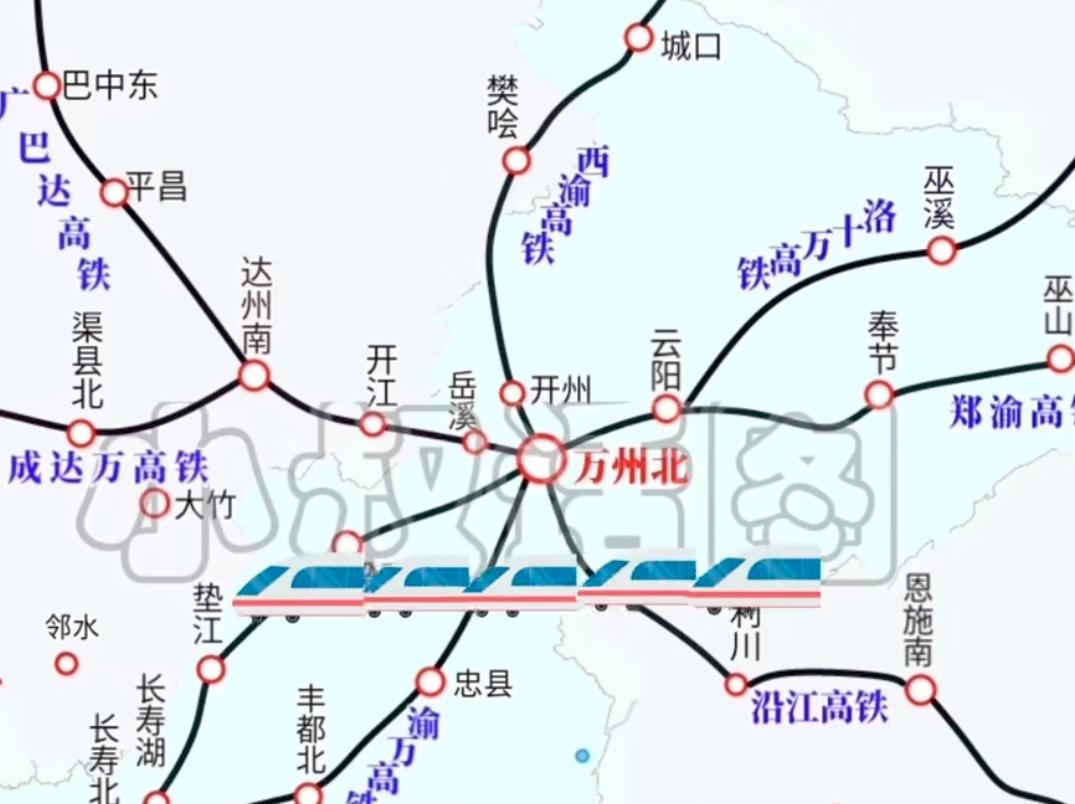 万州的铁路枢纽已经成型，可以说渝东北区域最便捷的铁路枢纽，也是重庆第二大铁路枢纽