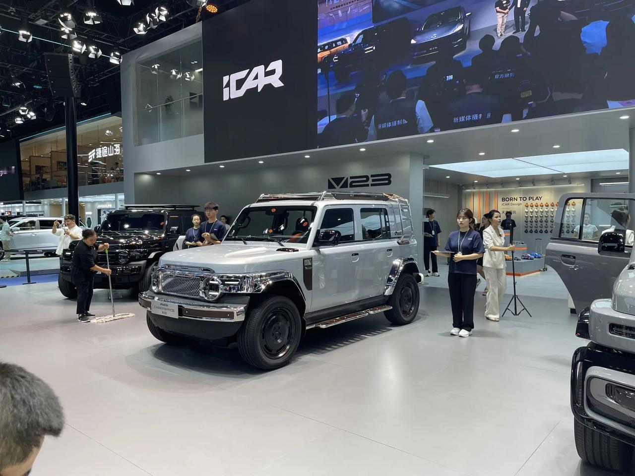 今天我们的视频大家看了吗？奇瑞展台好多新车qq3、捷途纵横G700、包括像