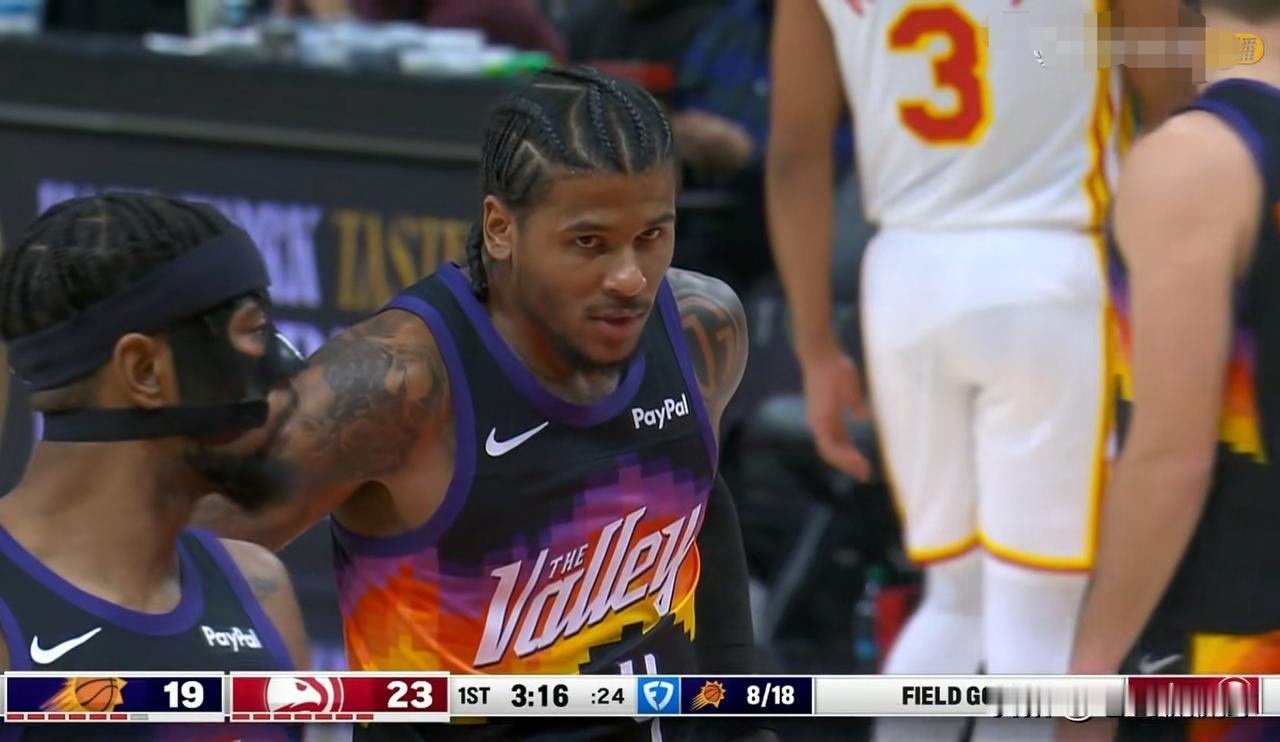 太阳大将杰伦-格林真是太脆弱了，他又受伤了！今天太阳在客场击败老鹰，目前双方的第