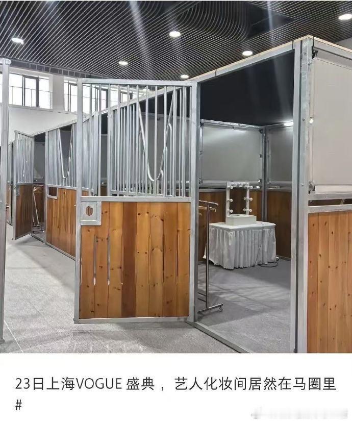马圈化妆室vogue盛典vogue盛典化妆间VOGUE盛典化妆间被指像马圈，