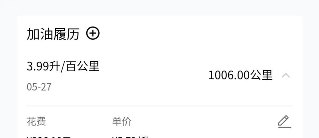 凯美瑞2.0混动豪华版。五月初提的车，加了一箱油。跑了1006公里，显示