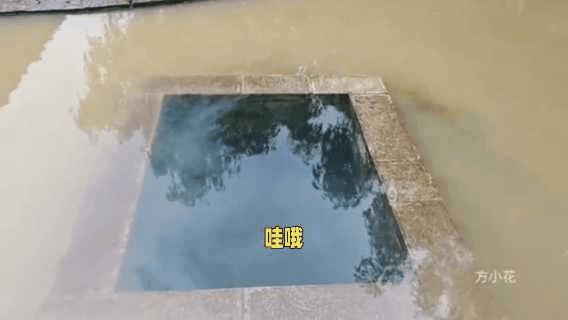 古人诚不欺我，河水不犯井水，井水不犯河水。6月26日，贵州某小镇雨后惊现奇观：
