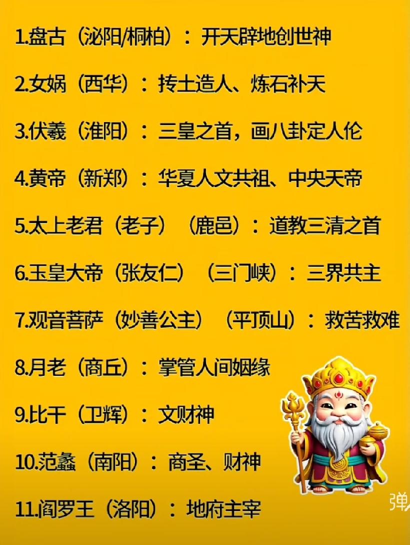 河南神仙知多少？