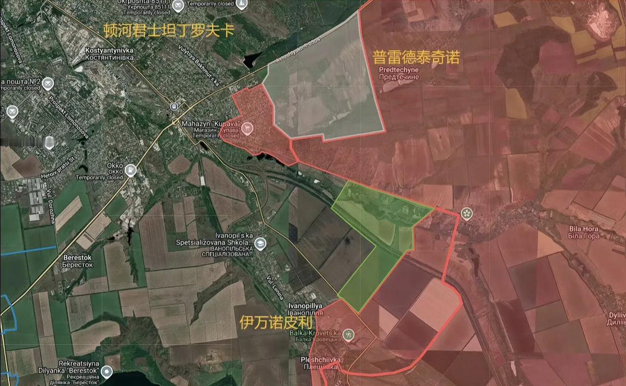 俄军在顿河康斯坦丁诺夫卡（顿河君士坦丁诺夫卡）新的推进，主要是在外围继续压缩。我