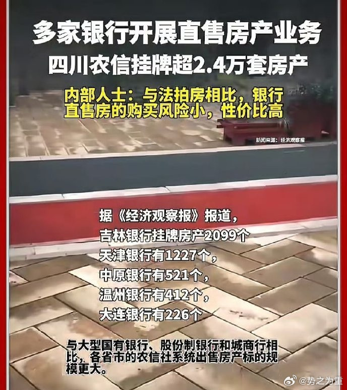 法拍房风险大，猫腻多，银行直接处理好这些断供和抵押房源，买家从银行直接购买房产，