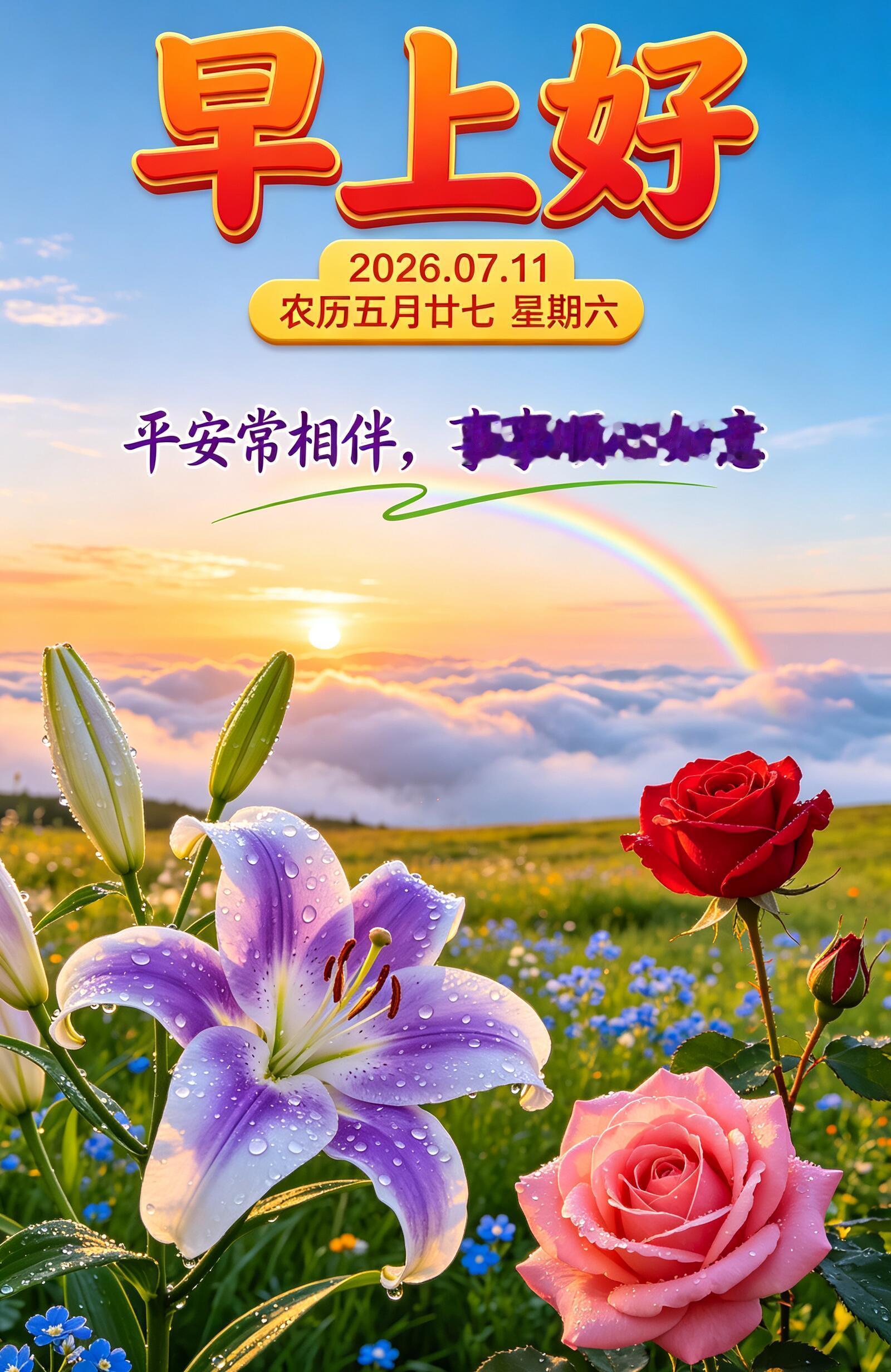 2026.7.11周六早安祝福图片海报壁纸拿图吱一声噢～