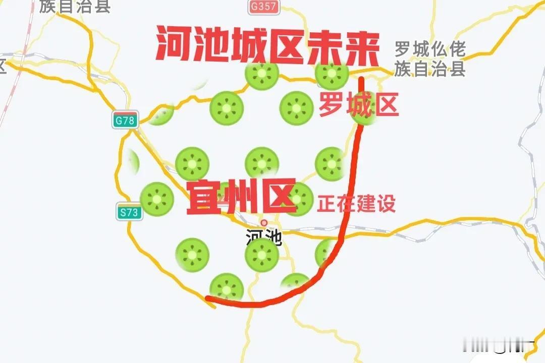 世界长寿之乡巴马所属的河池市，东环路正在建设，河池一环闭合之时，河池就会进入新的