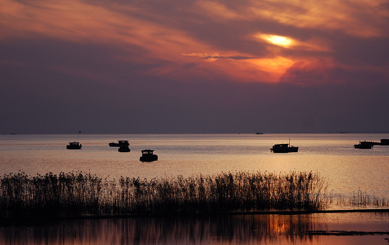 V上联：晚风荡白帆，身在云水间，沉醉夕阳归舟晚；诗词对