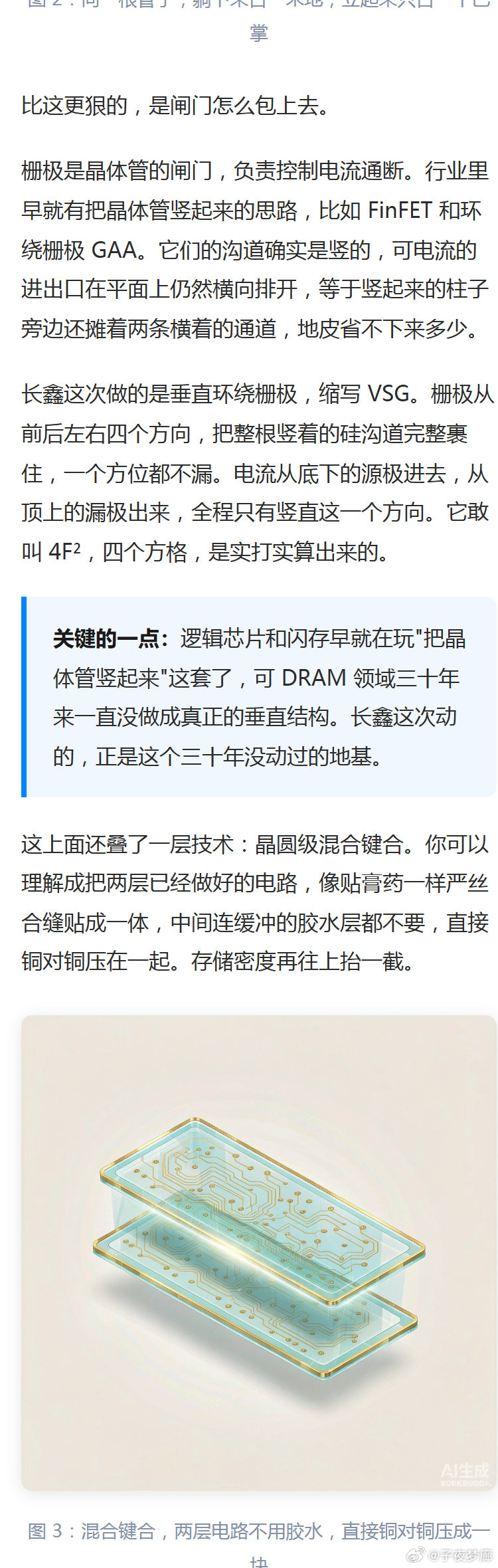 别人都在等一支更细的笔，中国把格子竖起来放了。长鑫4F²DRAM架构年底交付，存储密度提升三到五成；