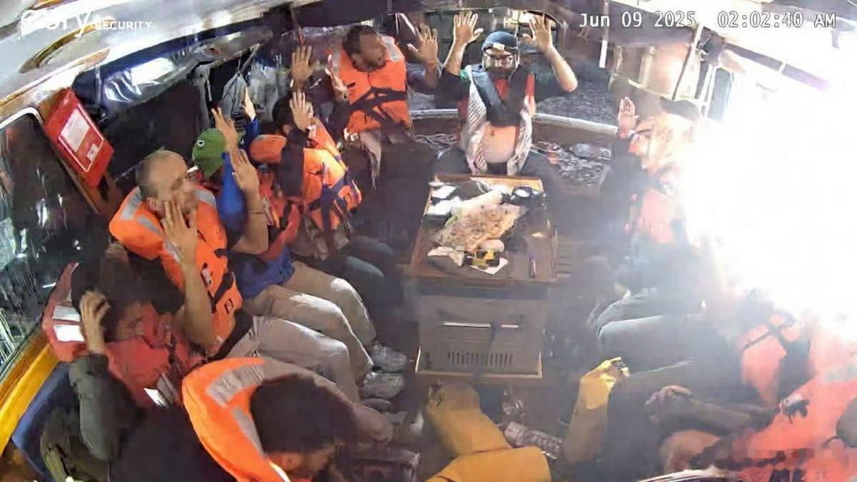 以色列军队登船逮捕了环保少女等12人。​​​