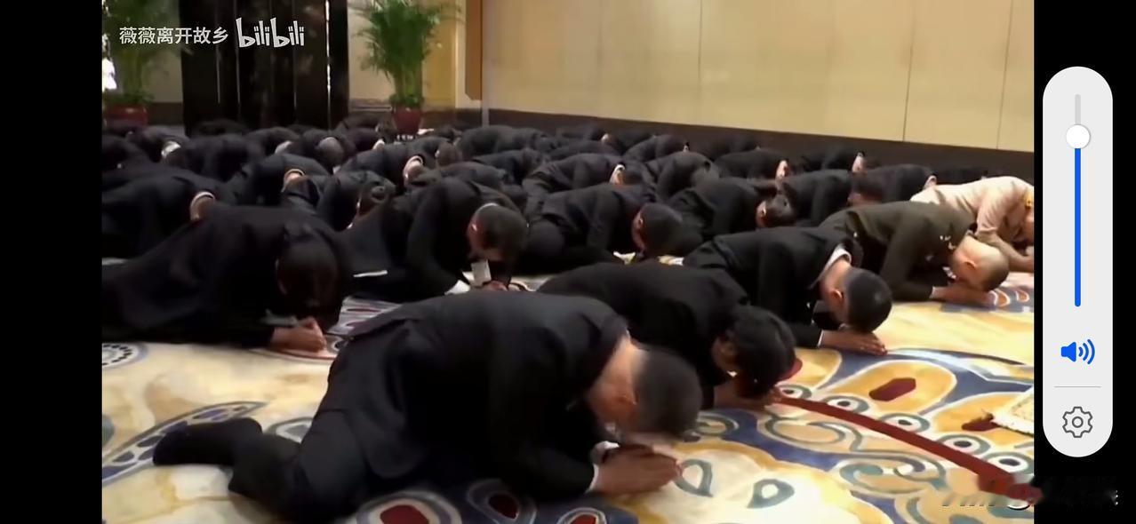 11月17日，泰国国王和王后接见了泰国驻北京的工作人员，王后苏提达换了一副新的表