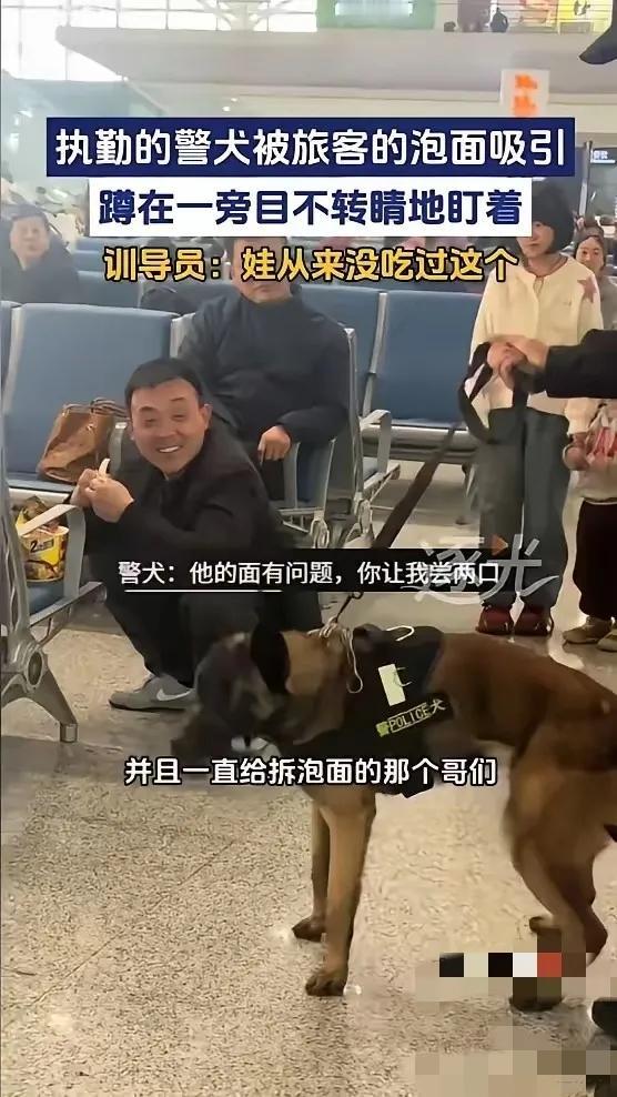 笑死人了，陕西西安，一男子在火车站候车时，觉得有点饿，便泡了桶泡面吃，没想到路过