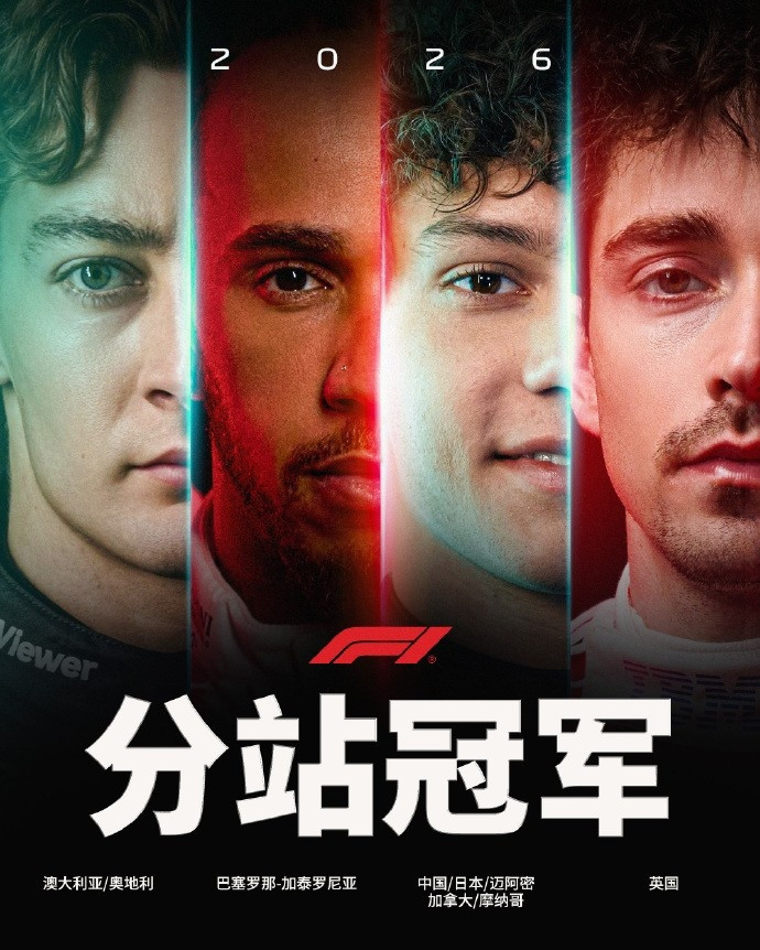 本赛季F1前9站比赛诞生4位分站冠军得主, 安东内利五冠最多