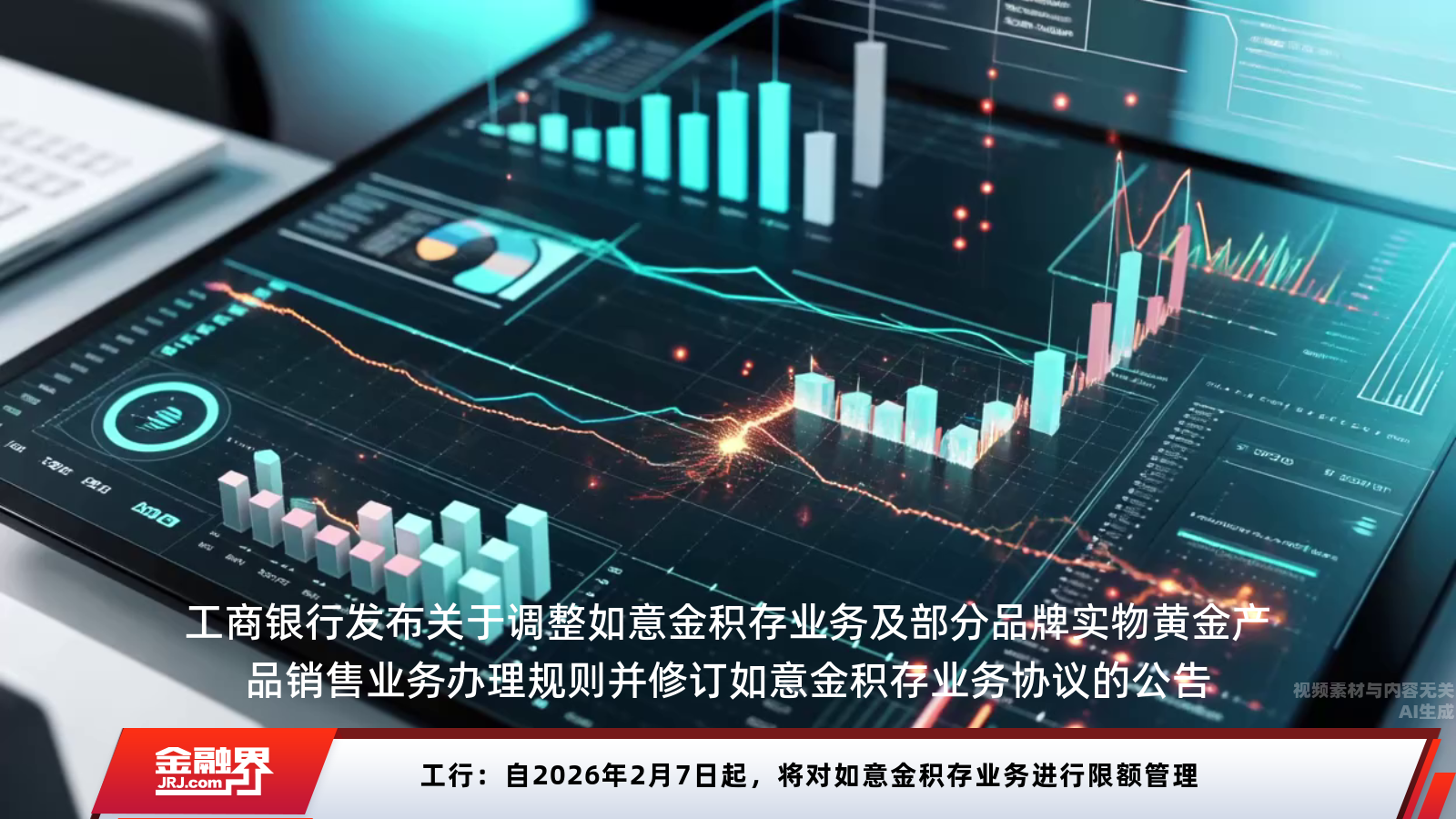工行重磅公告：如意金积存业务自2026年2月7日起实施限额管理