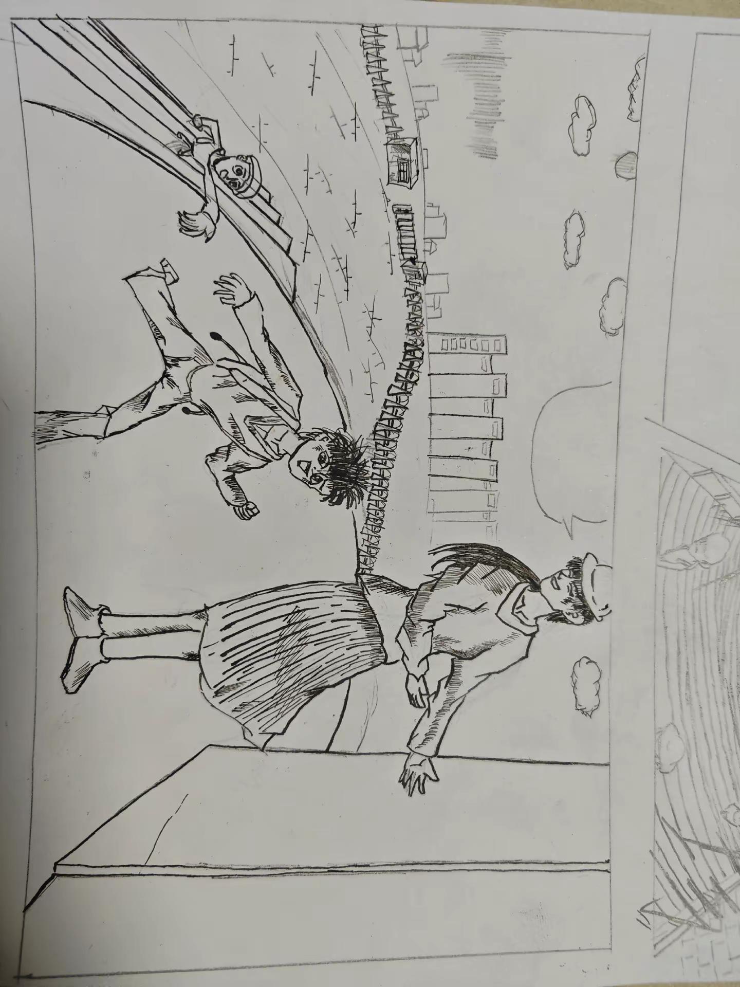 漫画手绘黑白画原创手绘灵魂画手