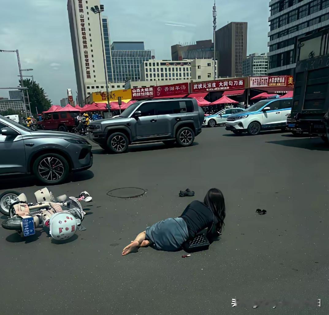 朋友们，如果你们骑行的路上遇到前面有女孩子摔倒了，你们扶不扶？我是不敢扶！为