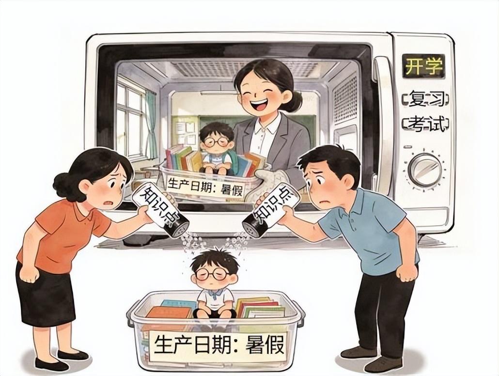 现在育儿圈里冒出了“预制娃”的概念——暑假要提前学完下学期内容，课堂变成了预制菜