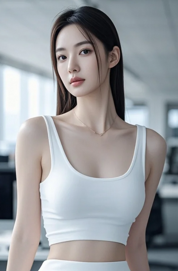 踏入办公室，我时尚气场全开，镜头框住我整理袖口时散发的慵懒性感。