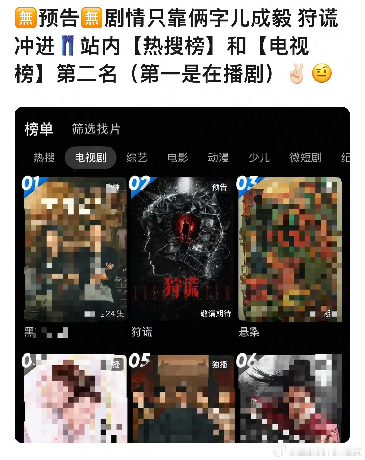 成毅选择狩谎剧制作前后变化，原来被成毅选择的饼才叫好饼。官宣成毅后直接从港剧场到