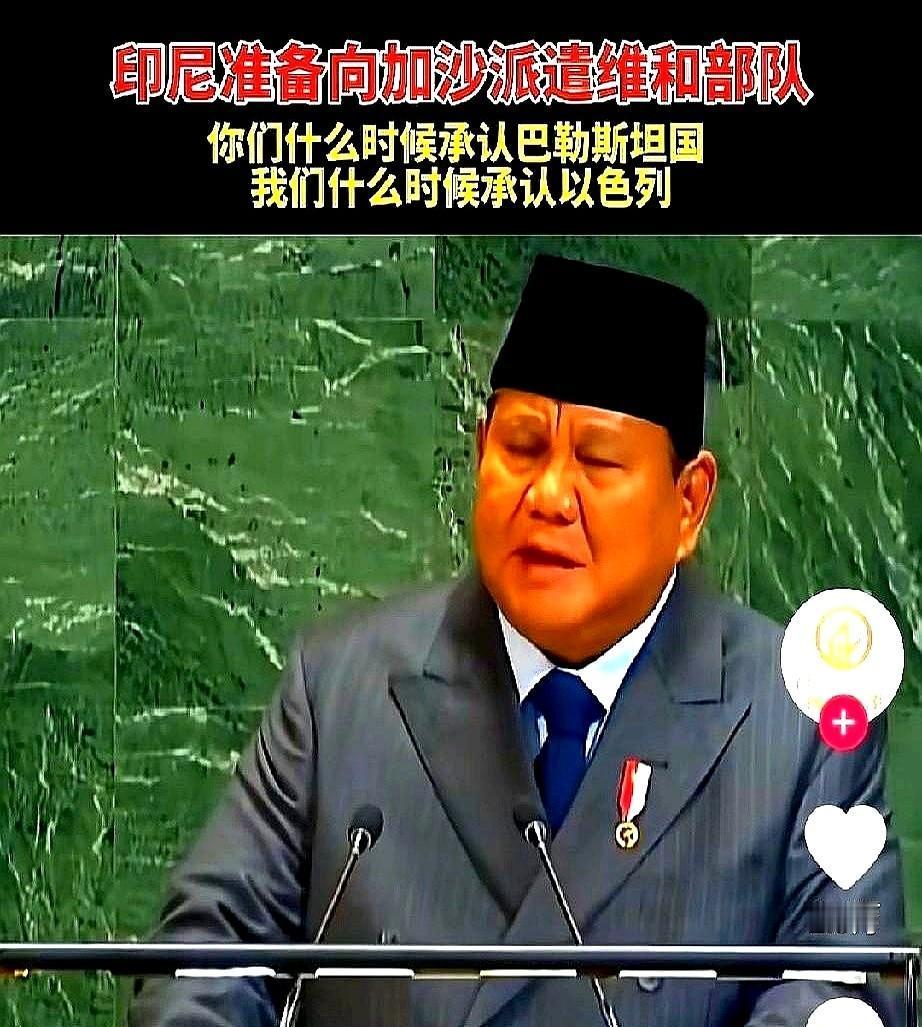 印尼外长那句“你敢承认巴勒斯坦，我就敢承认以色列”，不是呛声，是递梯子——梯子脚