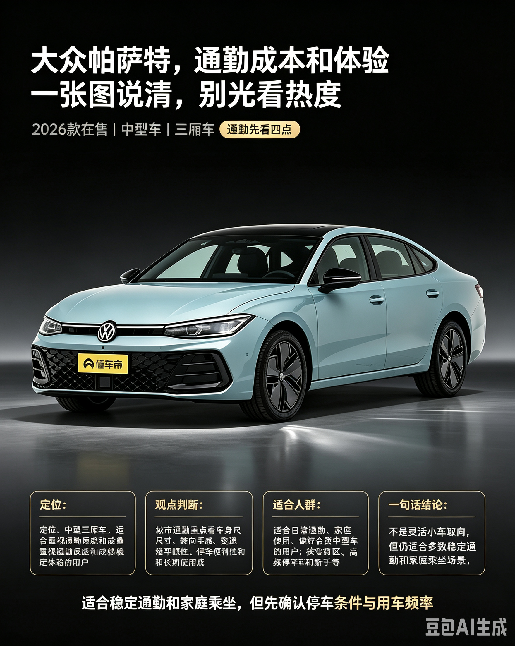 帕萨特通勤选买，别光看热度