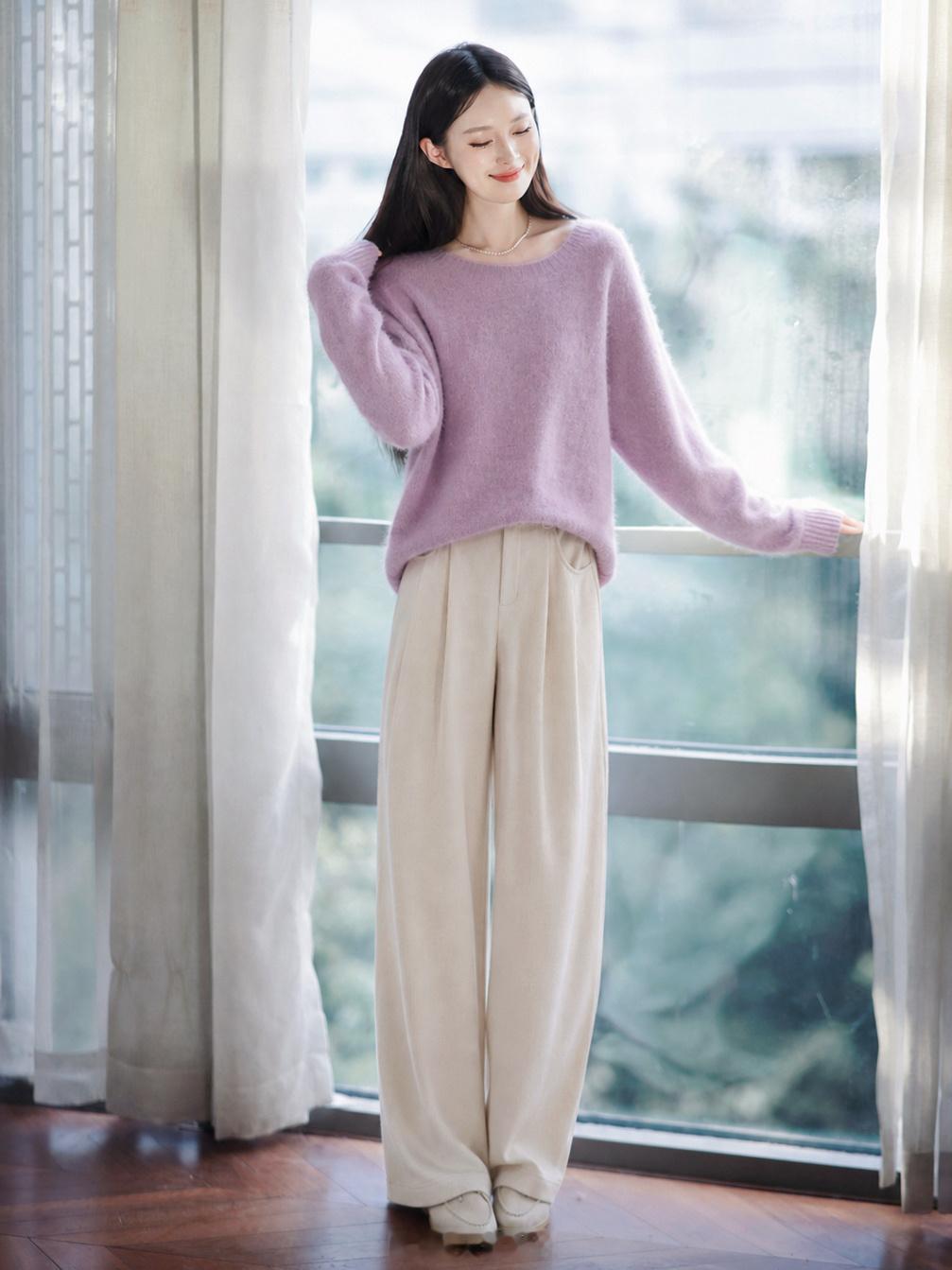 毛衣开始发力啦～真丝羊绒羊毛纱线肌理织出来效果🧶颜色太治愈了一看就很温暖