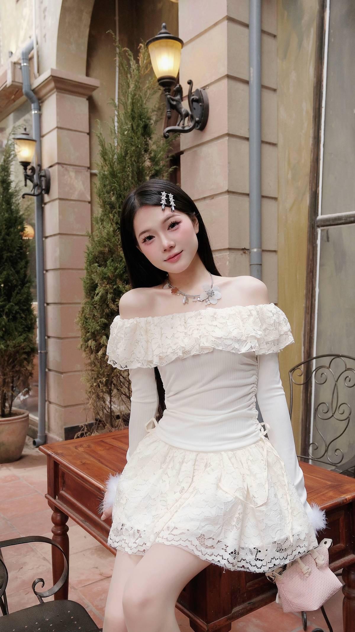 氛围感纯欲长袖短裙分享