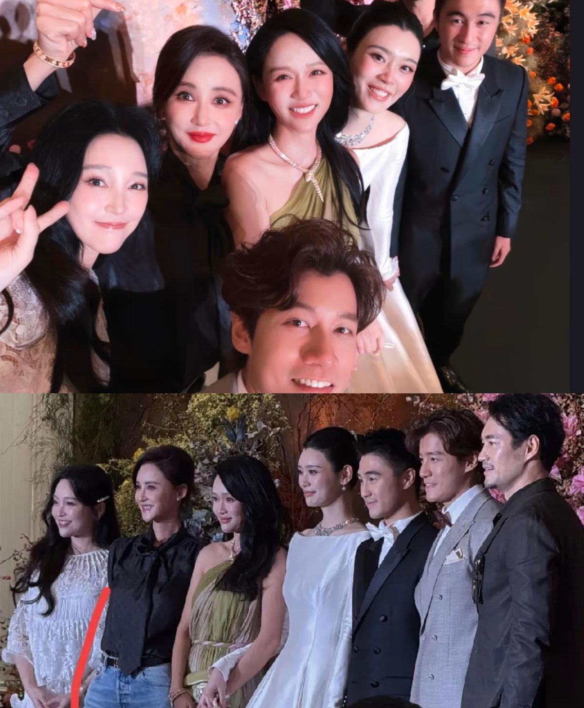 奚梦瑶答谢宴上陈乔恩方媛礼裙精致，张歆艺休闲出场被说不够重视。现场在澳门上葡京，来的都是圈内熟人和何