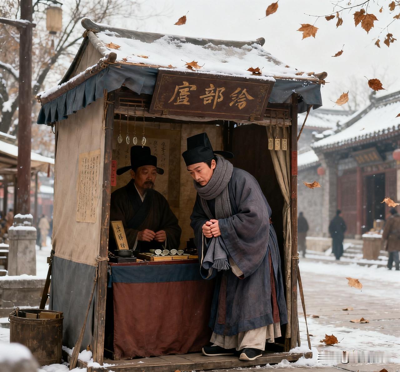 明朝万历年间，礼部有个负责文书的小吏，穷得生活不下去了。正好赶上年末，眼看连年都