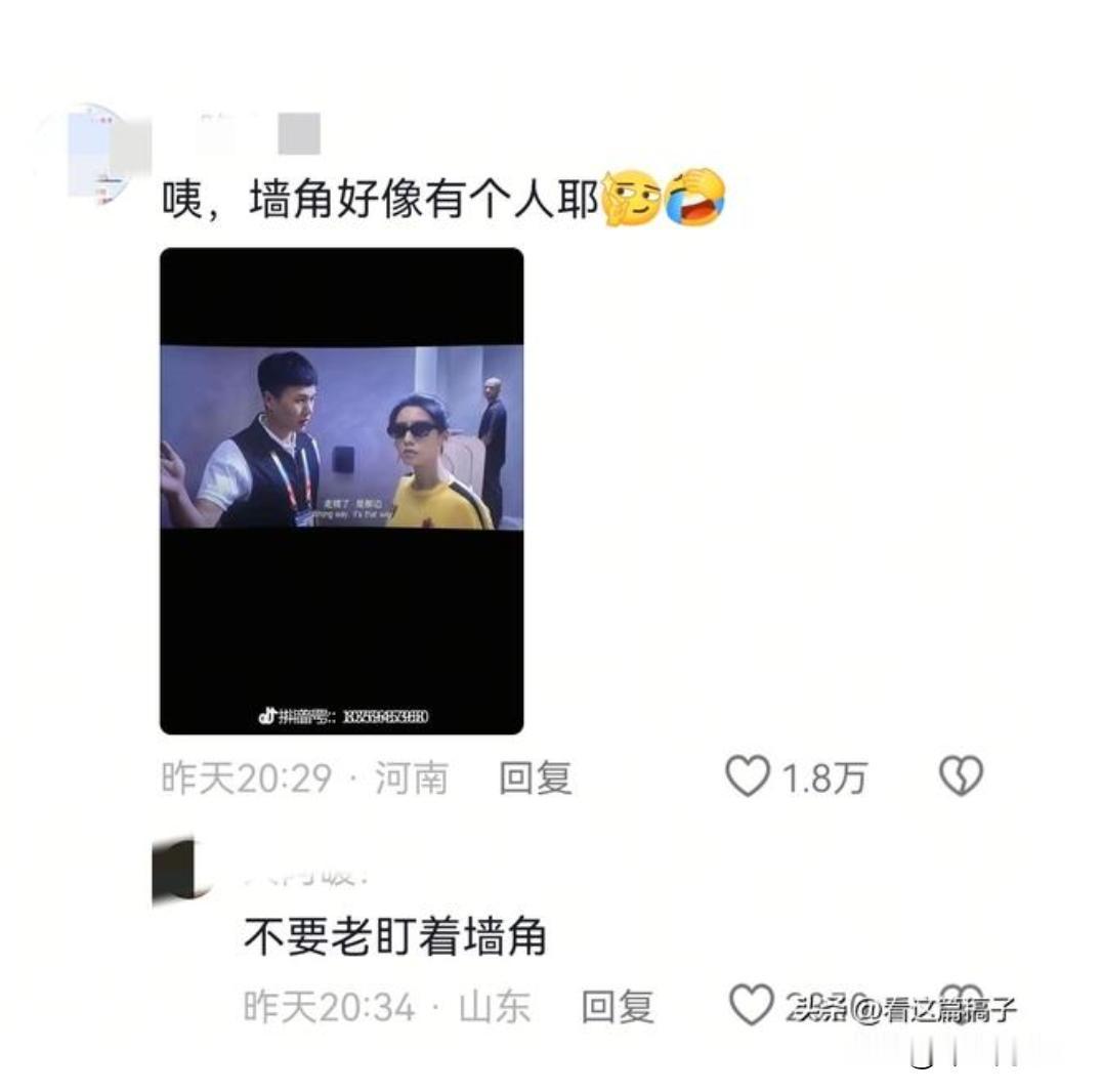 哈哈，墙角是老李吧？！