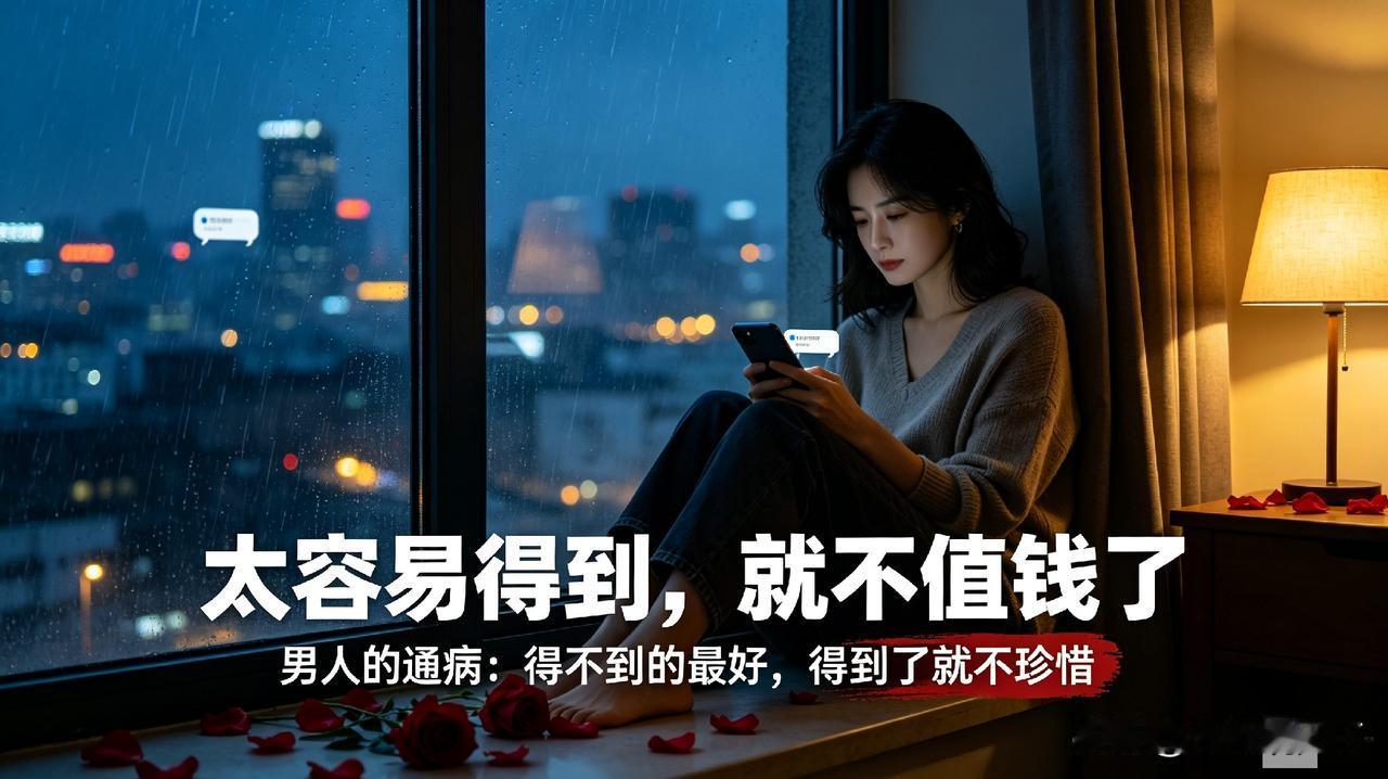劝所有女人：别轻易让男人得到你，人性从来都是欺软怕硬清醒提醒所有女人：感情