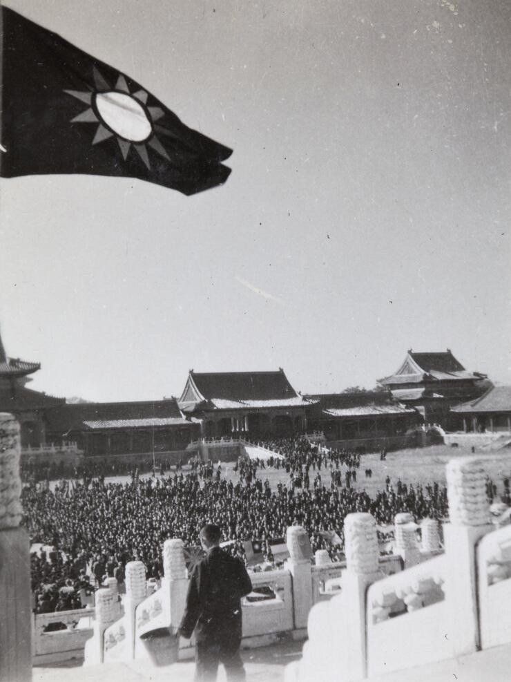 历史知识那一天，十万人涌入故宫见证日军投降1945年10月10日10时，中国华北