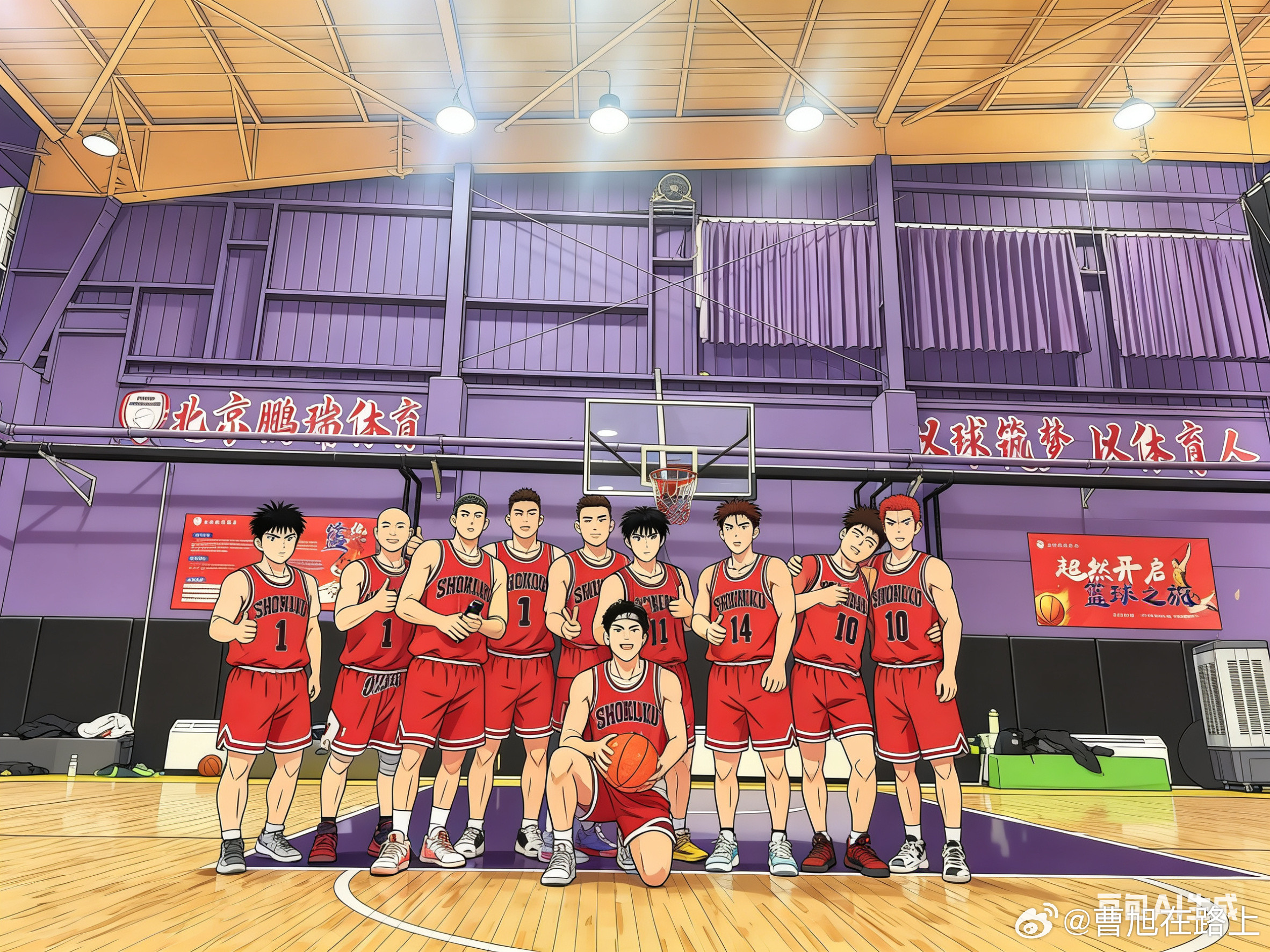谁是流川枫，谁是樱木花道，谁又是三井寿灌篮高手篮球开年第一场🏀局顺顺利利健