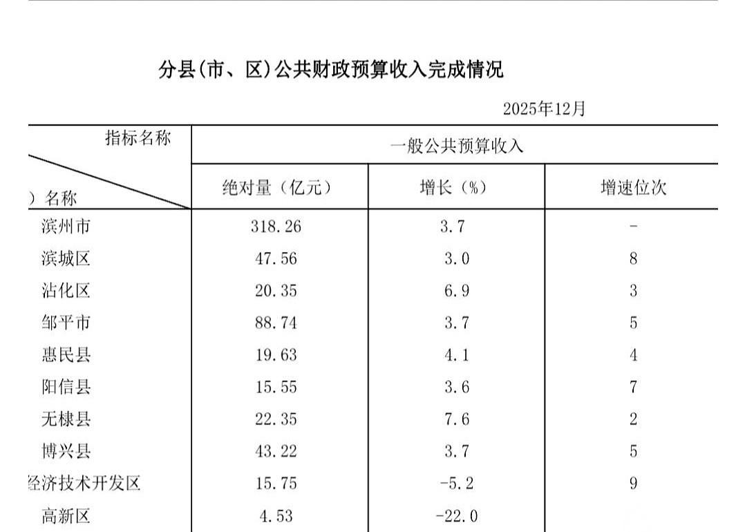 滨州年底这张成绩单，往桌上一拍，几家人的脸色瞬间就变了。领头的邹平，一个人干了