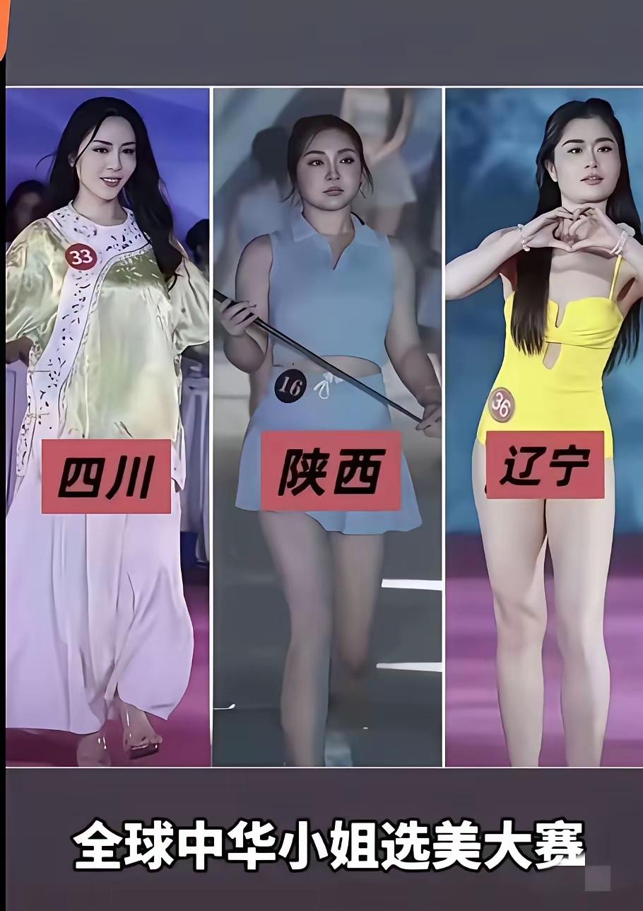三个省的选美冠军啊，真是“各有绝活”！辽宁那位“方”得离谱——脸型方、眼神