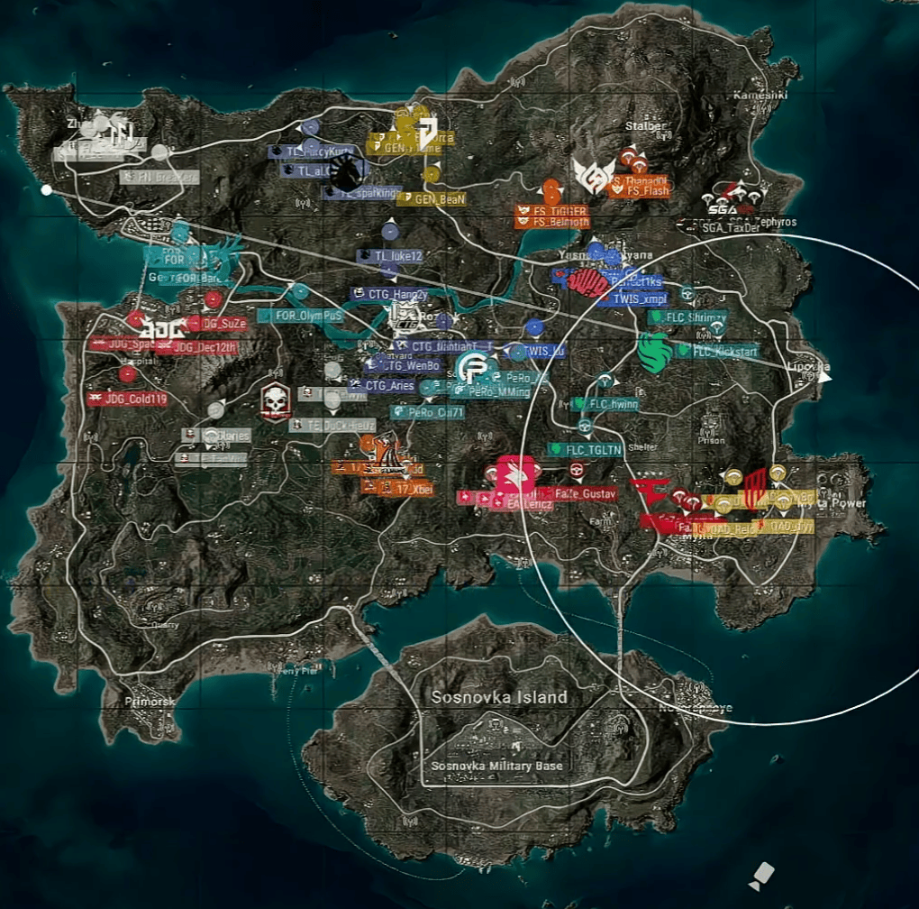 PGS10小组赛D3R2: FN吃鸡, 单局8淘汰