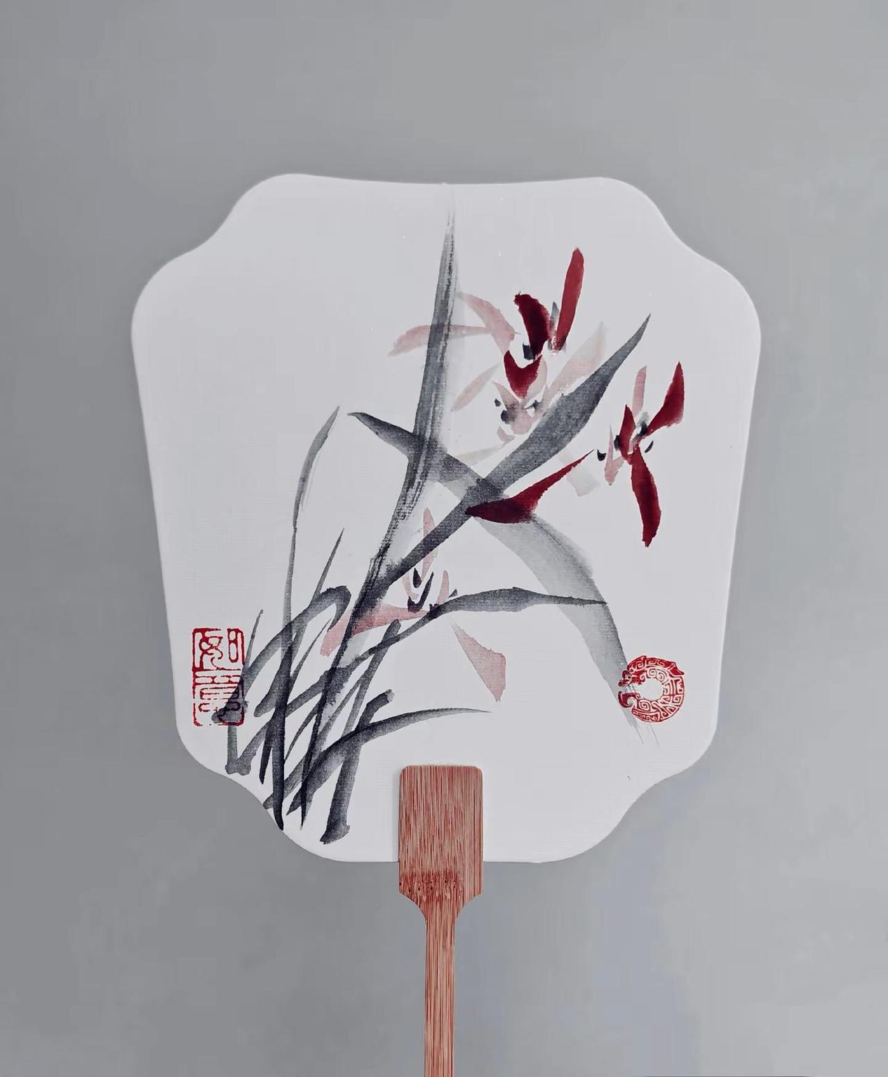 写意花鸟团扇手作国画